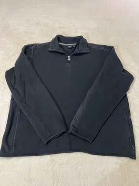 Hugo Boss Men's Navy Half-Zip Crewneck Sweater